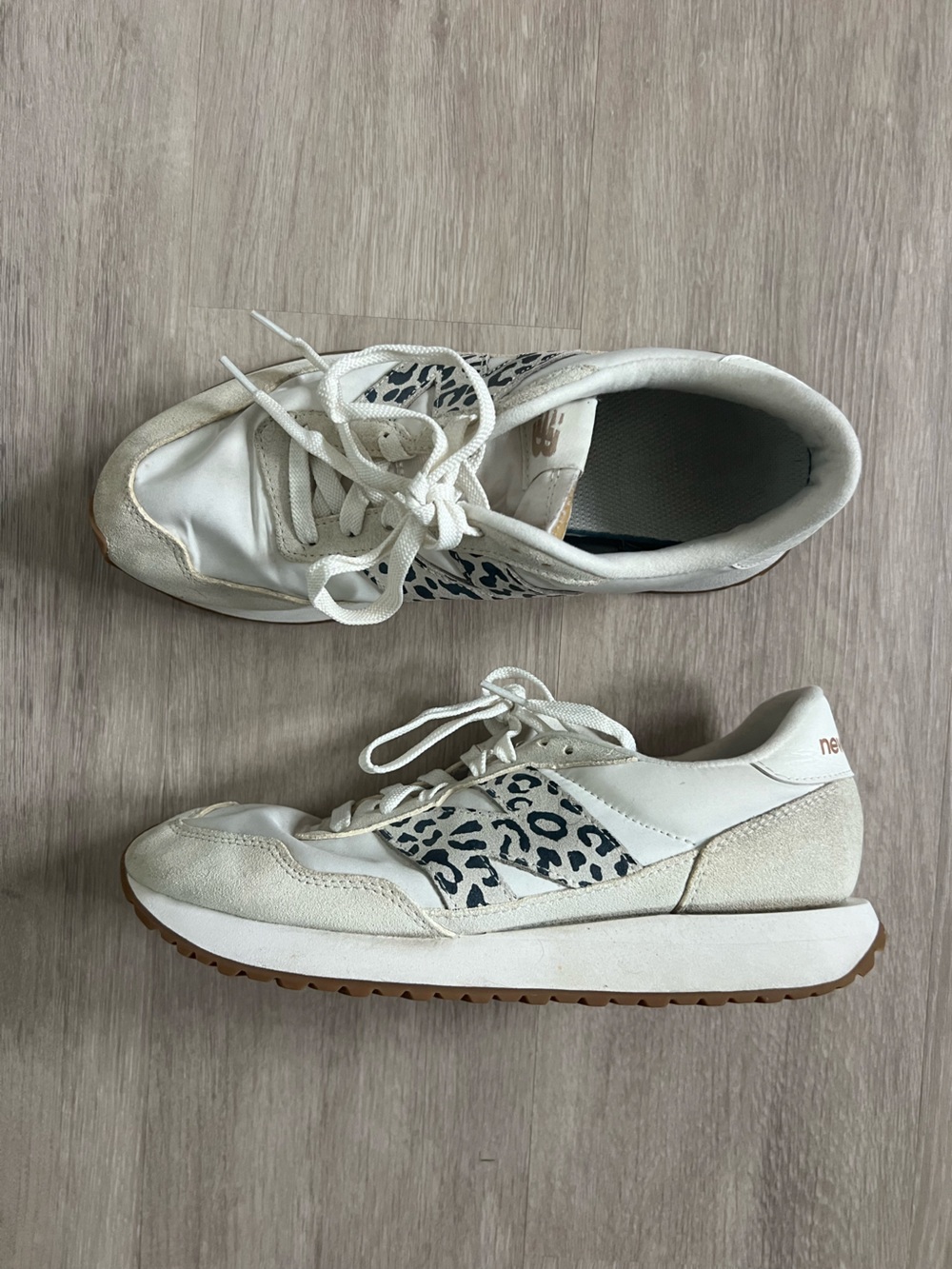 New Balance 237 Cream Leopard Print Sneakers 11 W / 8.5 M